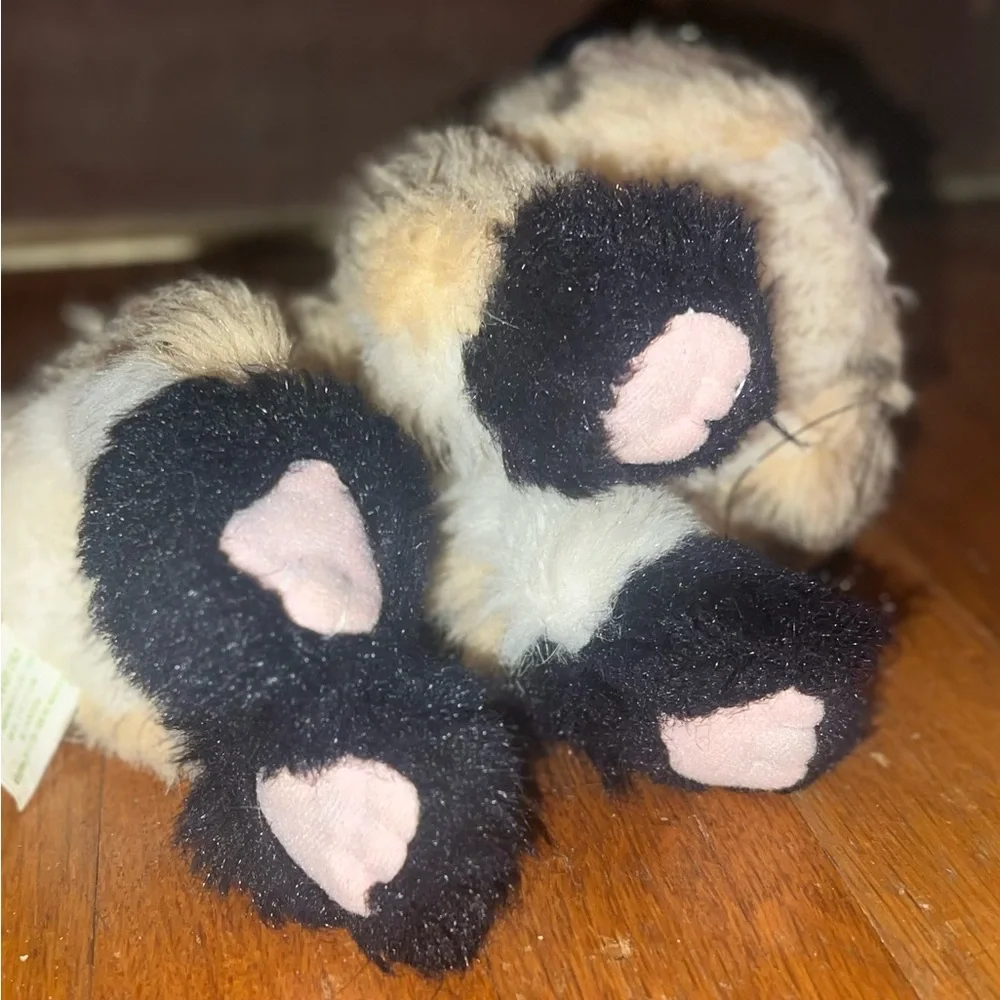 Vintage Tyco 1993 Kitty Kitty Jungle Kittens Plush Tan Leopard Spot Cat-No Bow